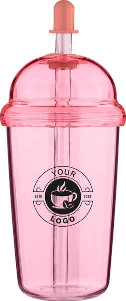 Travel drinking mug 500 ml Glow - pink