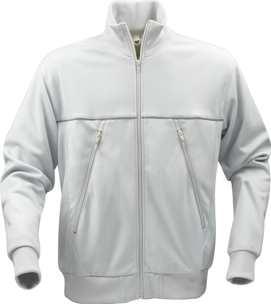 Printer Track sweater jacket Light grey / Lime L