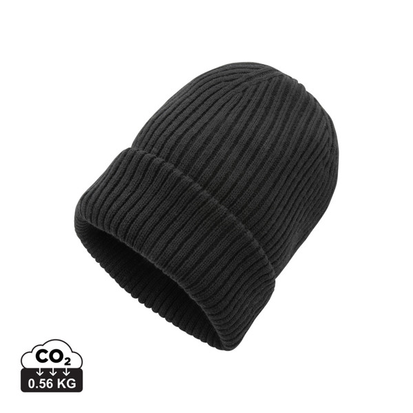 Impact AWARE™  Polylana® double knitted beanie - Black