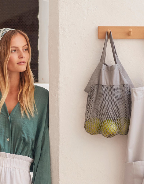 Organic Cotton Mini Mesh Grocery Bag - Natural / ONE SIZE