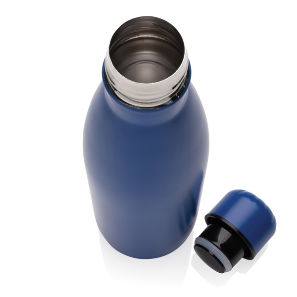 Bouteille d'eau en acier inox recyclé certifié RCS Eureka - Bleu