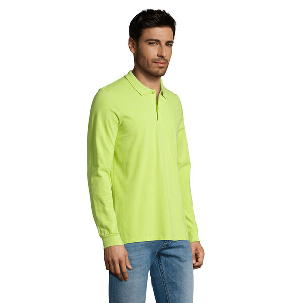 PERFECT MEN LSL POLO 180g Perfect Lsl Men - Apple GreenS