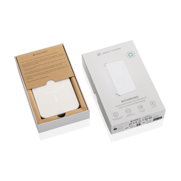 Urban Vitamin Richmond powerbank 5000mAh, hitro polnjenje - Silver