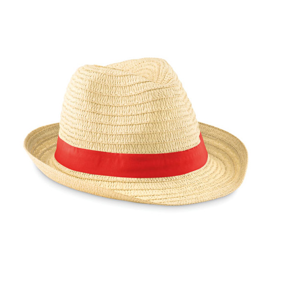 Paper straw hat Boogie - Red