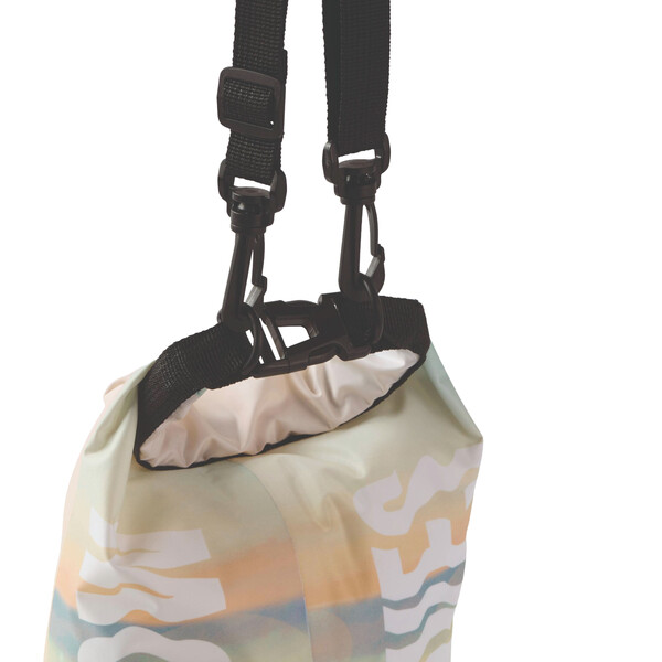 3.5L recycled polyester (rPET) dry bag with your 360° design - Black shoulderstrap