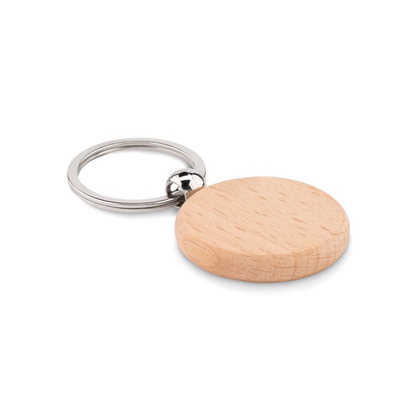 MB - Round wooden key ring Toty Wood