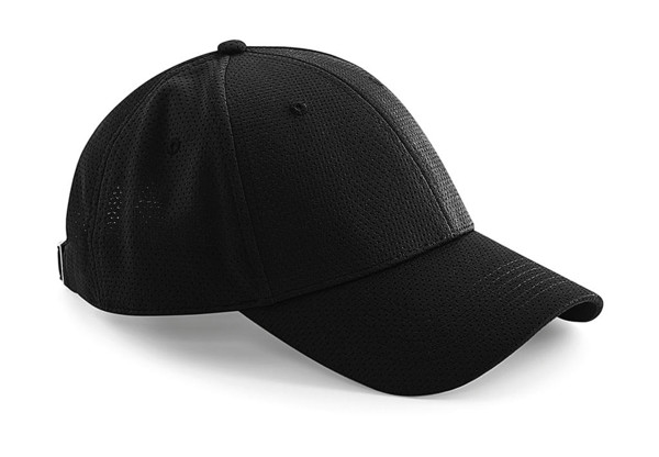 Air Mesh 6 Panel Cap - Black / ONE SIZE