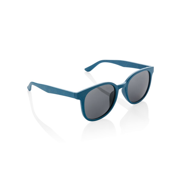 Lunettes de soleil en fibre de paille - Bleu