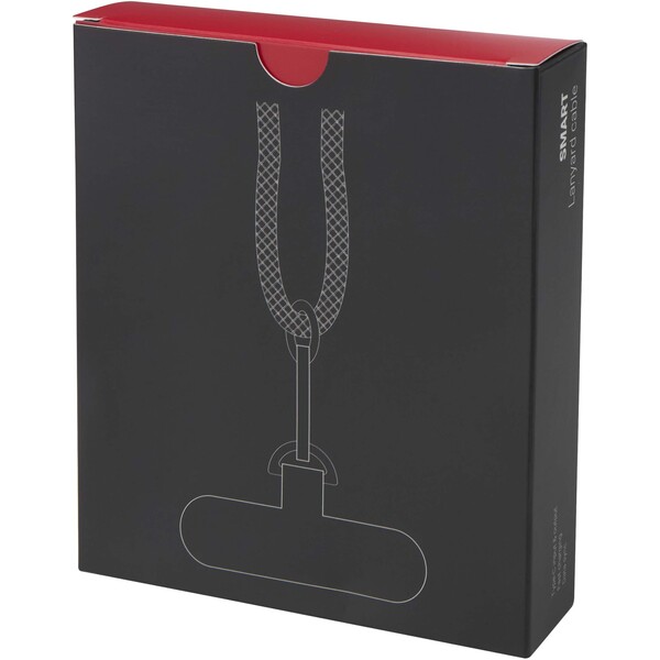 SMART 65W RPET charging cable with lanyard