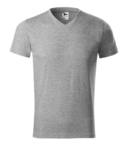 Tričko Unisex Malfini® Heavy V-Neck - Tmavě Šedý Melír / M