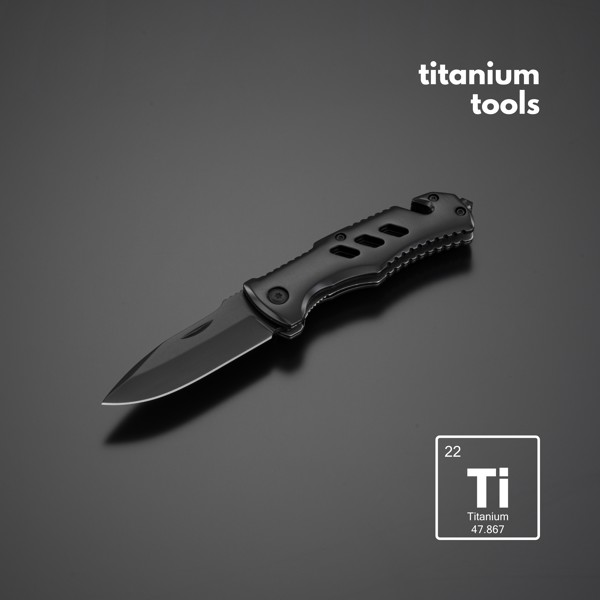 Optima Mini Rescue Knife, Titanium Coated Steel