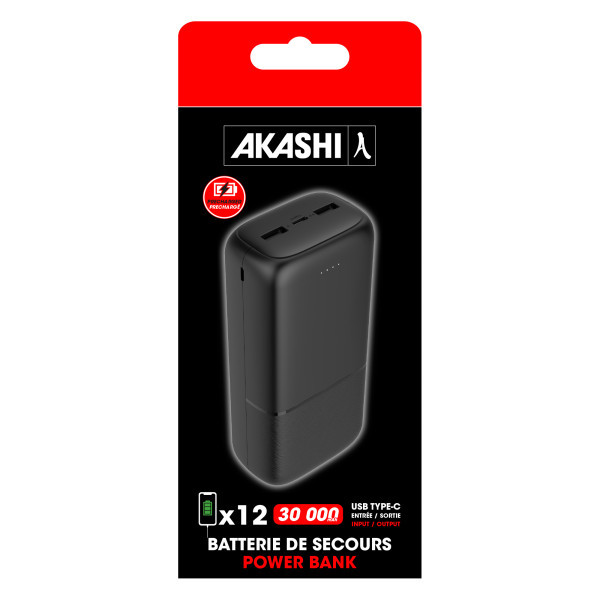 NETO - BATTERIE DE SECOURS 30 000 MAH NOIRE