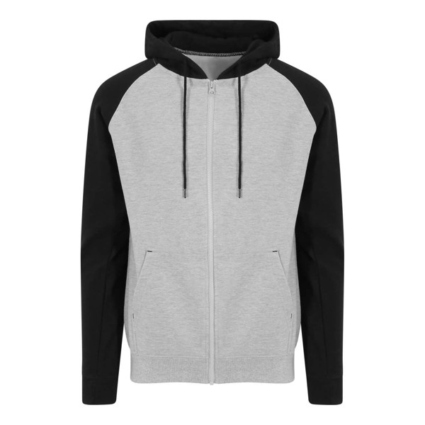 Baseball Zoodie - Heather Grey / Jet Black / S