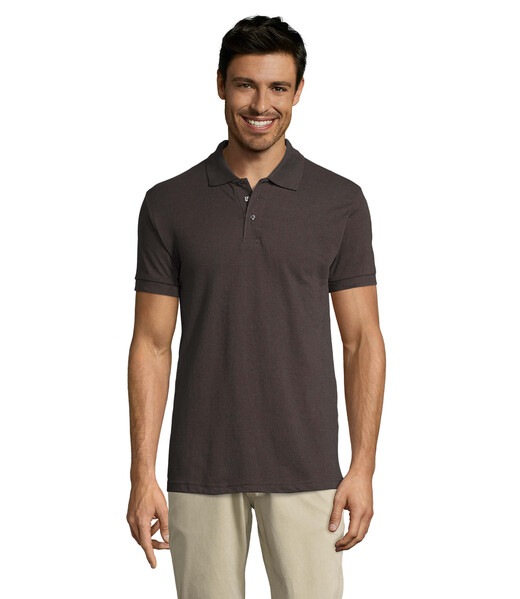 PRIME Męskie polo 200g Prime Men - Ciemnoszary / XL