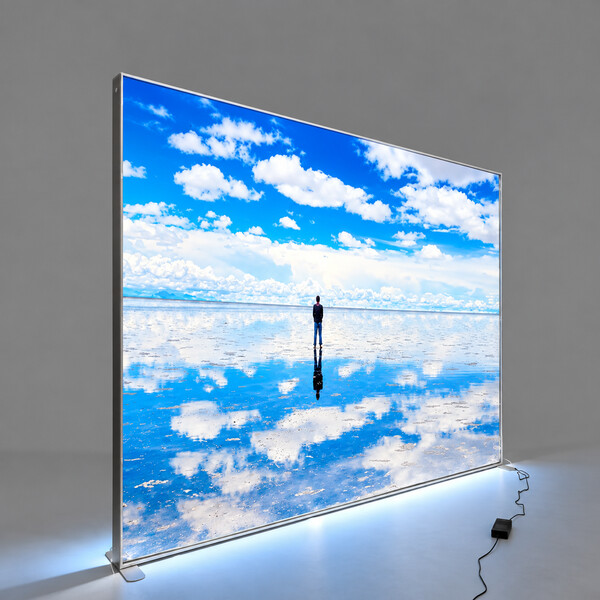 Painel LED dupla face 3000 × 2500, impressão incluída