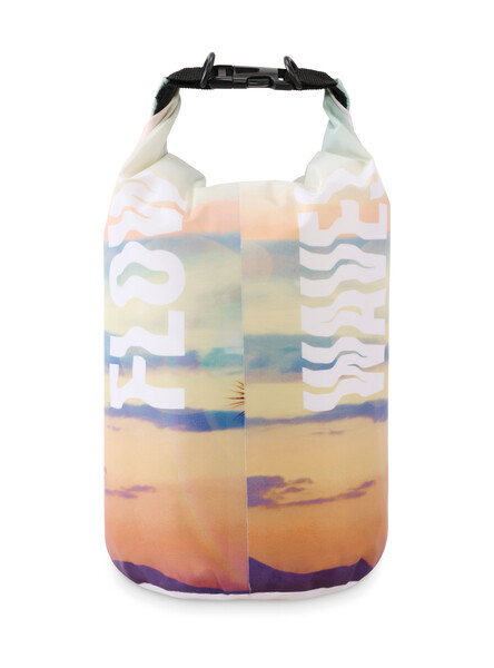 3.5L recycled polyester (rPET) dry bag with your 360° design - Black shoulderstrap