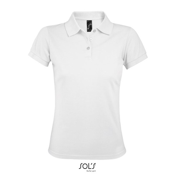 PRIME WOMEN POLYCOTTON POLO - White / S