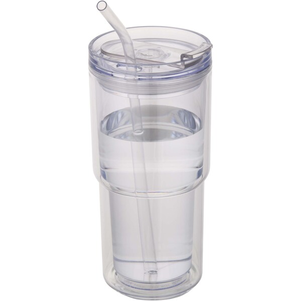 Archer 480 ml double wall plastic tumbler - Transparent Clear