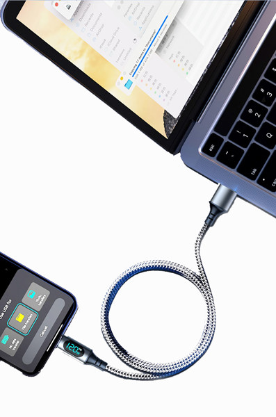 Fast charging data cable with LCD display UC058