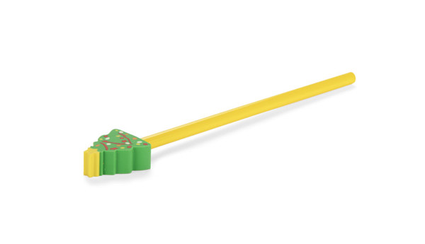 Pencil with eraser CHRISTMAS - Christmas tree - yellow