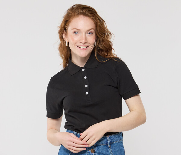 Polo femme boutons contrastés - NAVY / RED / S