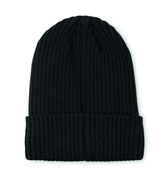 3M-Beanie mit Bündchen Anvik - Schwarz