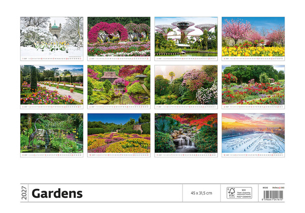Nástěnný kalendář Gardens 2027