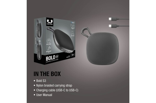 Enceinte Bluetooth étanche Fresh n Rebel Bold S3 - Gris foncé