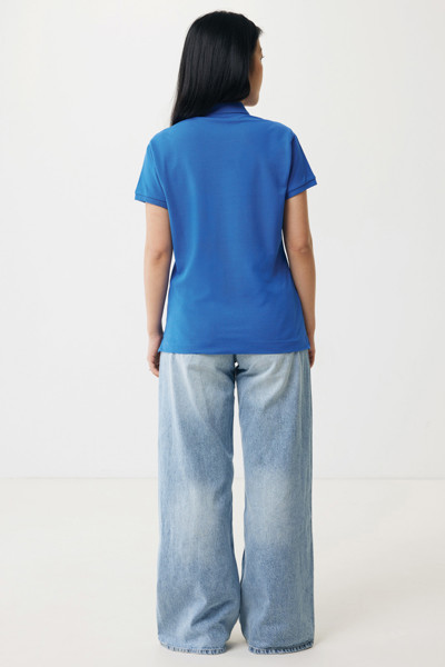 Polo en coton recyclé IQONIQ Yosemite Femme - Bleu Royal / L