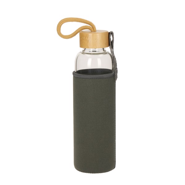 Carafe En Verre Avec Habillage "Bamboo", 0,55 L - Transparent