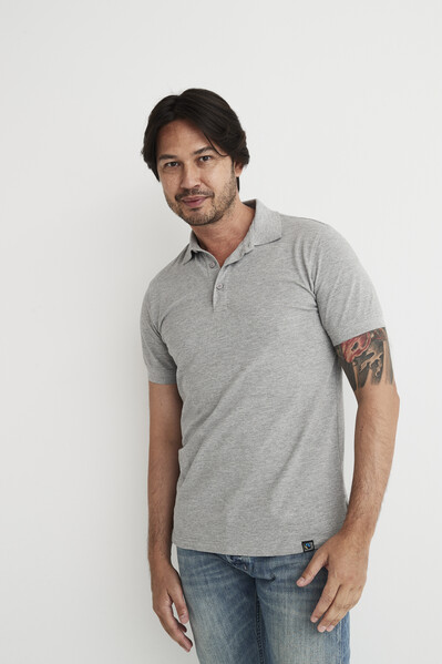 Cottover Gots Stretch Piqué Grey mel XXL