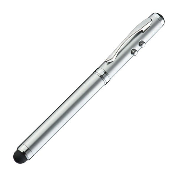 Touch Pen Stylus + LED + laser + pen - WHITE_1GB