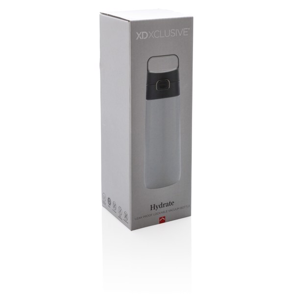 Hydrate leak proof lockable vacuum bottle - White