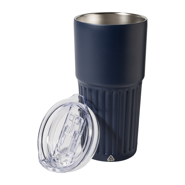 Mug thermos Streaky Tall - Bleu Foncé
