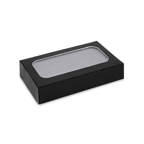CASSINI. Power bank 4.000 mAh with 5W wireless charger in recycled aluminium (100% rAL) - Dark Grey