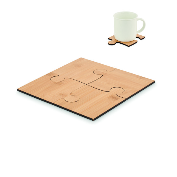 Lot de 4 sous-verres puzzle Lepy