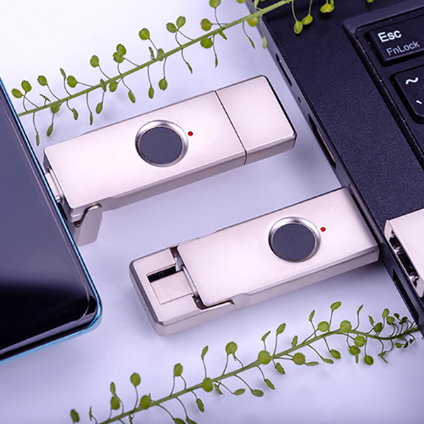 USB Flash Drive Fingerprint OTG27 - SILVER_32GB