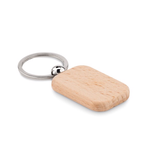 Rectangular wooden key ring Poty Wood