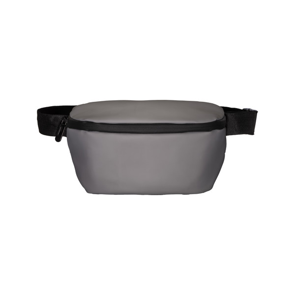 Marsupio In Soft Pu Water Resistant Con Cintura Regolabile. Cerniera Zip Water Resistant - Grigio