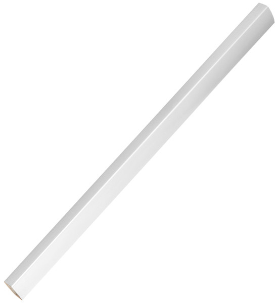 Zimmermannsbleistift, 17,5 cm, eckig-oval, gespitzt - Weiß