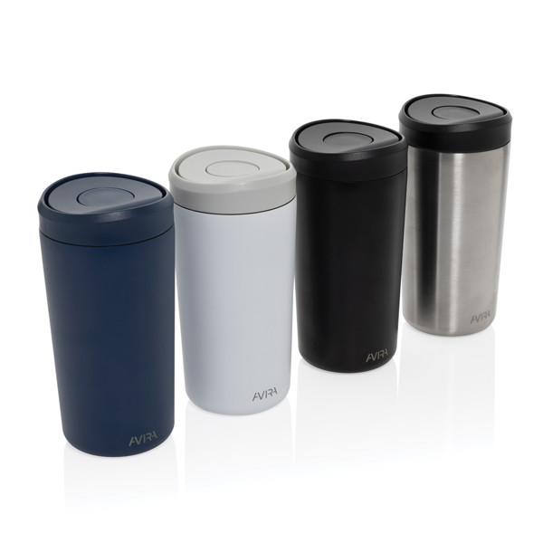 Mug 400ml en acier recyclé RCS Avira Alix - Bleu Marine