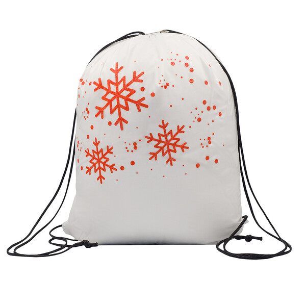 Glitter christmas gift bag - White