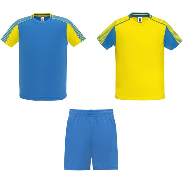 Conjunto desportivo unissexo "Juve" - Amarelo / Azul real / 2XL