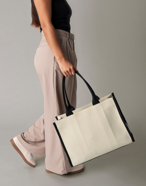 Puerto Large Tote - Natural / Black / ONE SIZE