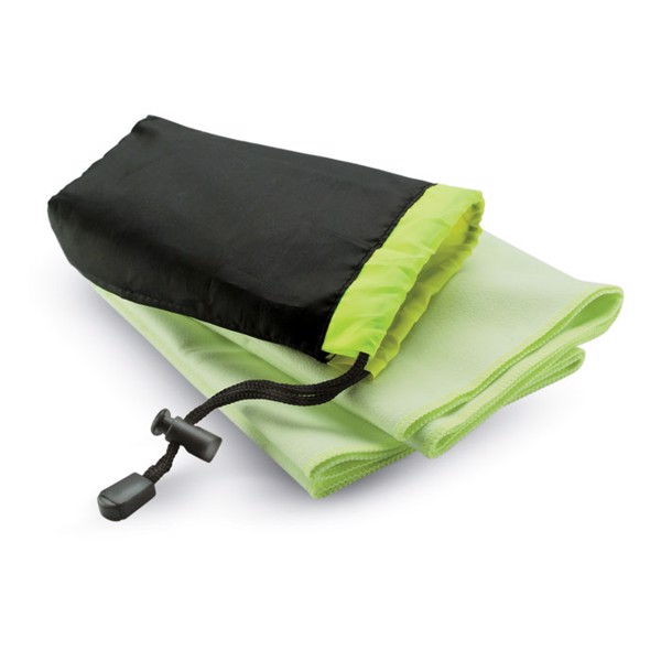 Sport towel in nylon pouch Drye - Green