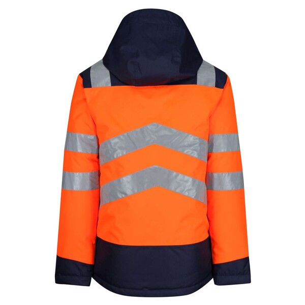 Hi-Vis Pro Two Tone Thermogen Heated Jacket - Orange / Navy / L