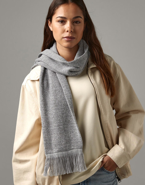 Classic Knitted Scarf - Black / ONE SIZE