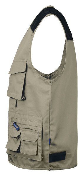 2804 FISHERMAN VEST CONTRAST 04010199 KHAKI XS