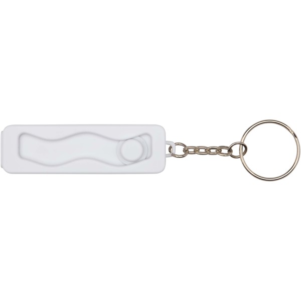 Aggia Telefonladestation aus recyceltem Kunststoff mit Fidget-Toy - weiss