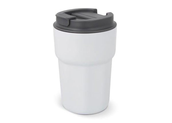 T-ceramic thermo mug with lid Zambezi 350ml - White